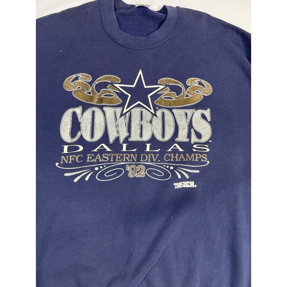 Vintage 1992 Dallas Cowboys NFC‎ Champ T-Shirt NFL Texas Football 90s Sz XL USA